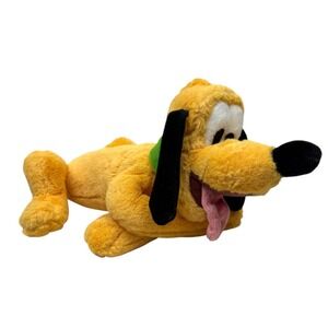 Disney Pluto Laying Down Plush Stuffed Animal Walt Disney World Parks Authentic